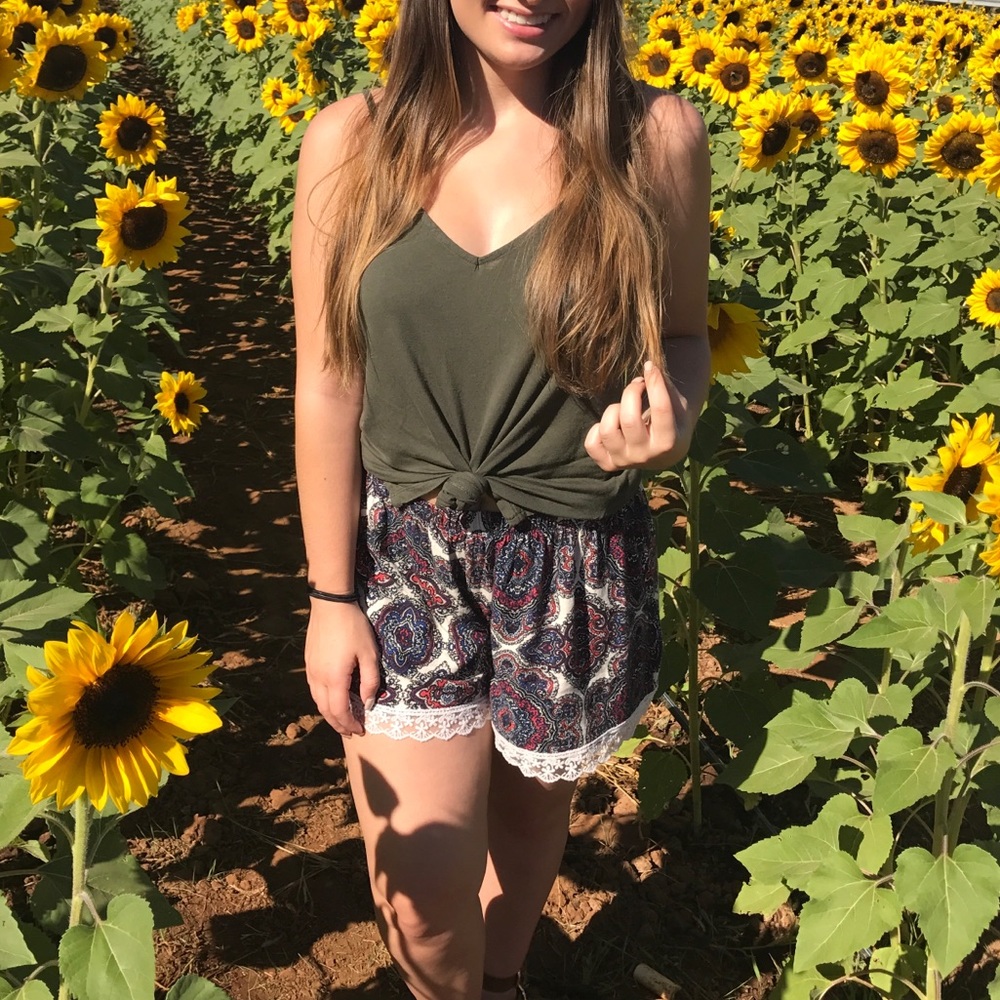 Boho flowy shorts